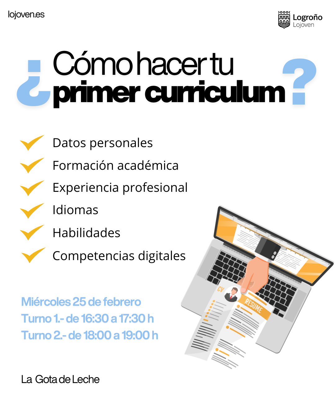Taller Red de Puntos ¿Cómo hacer tu primer curriculum?