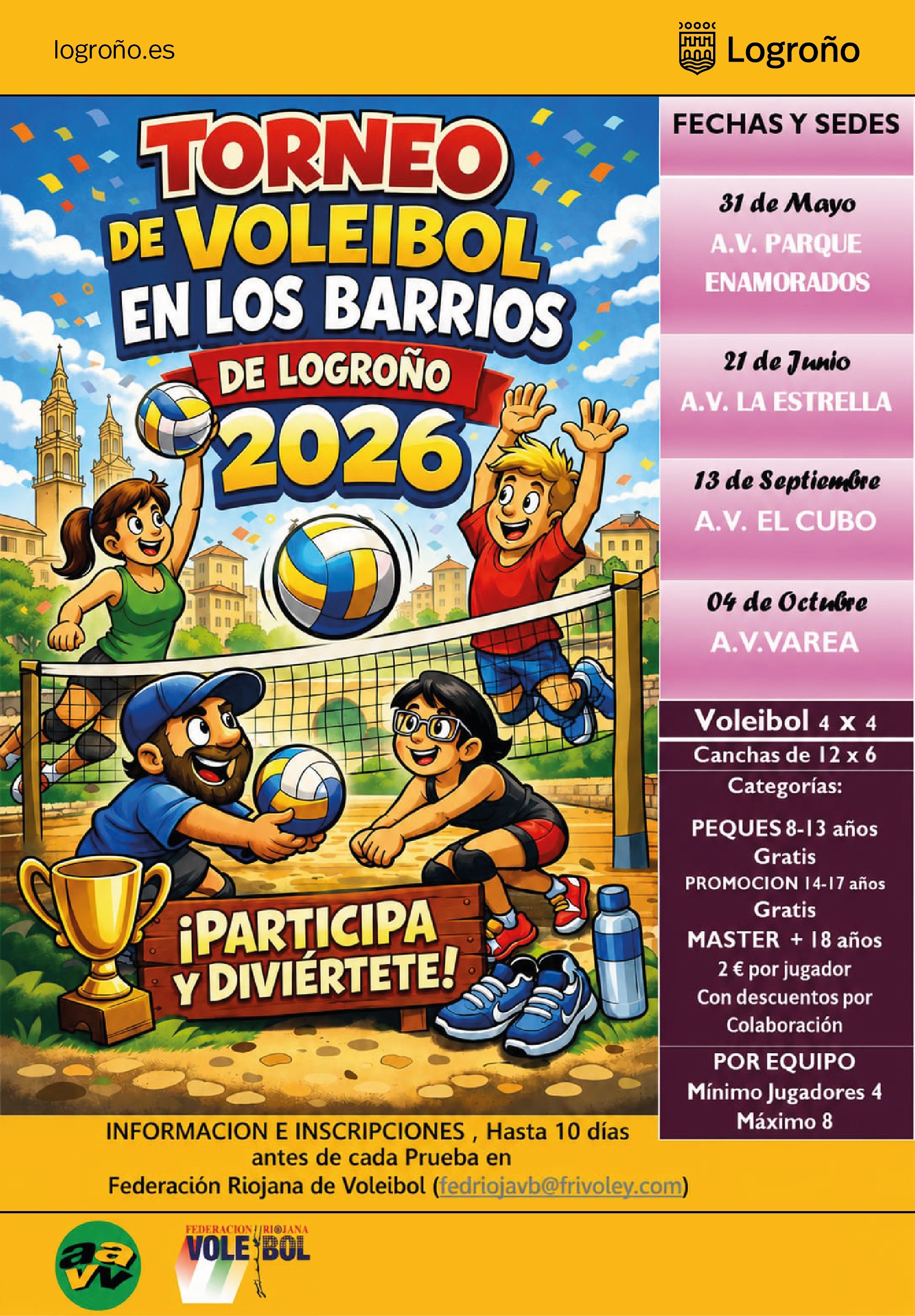 Torneo de voleibol en los barrios de Logroño