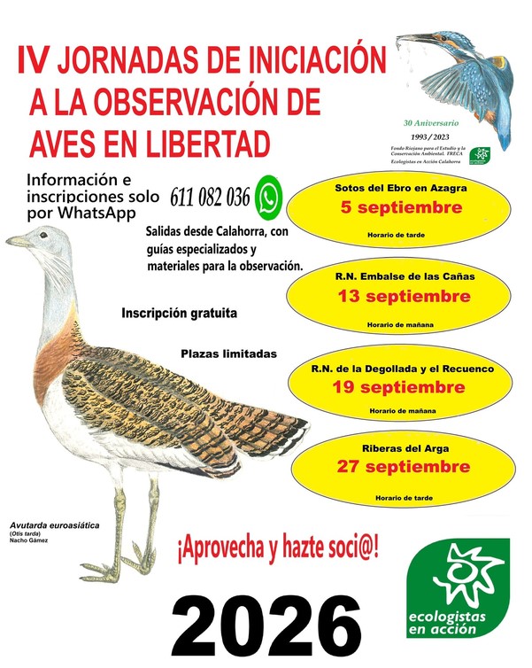 IV jornadas para la iniciación en la observación de aves en su medio natural