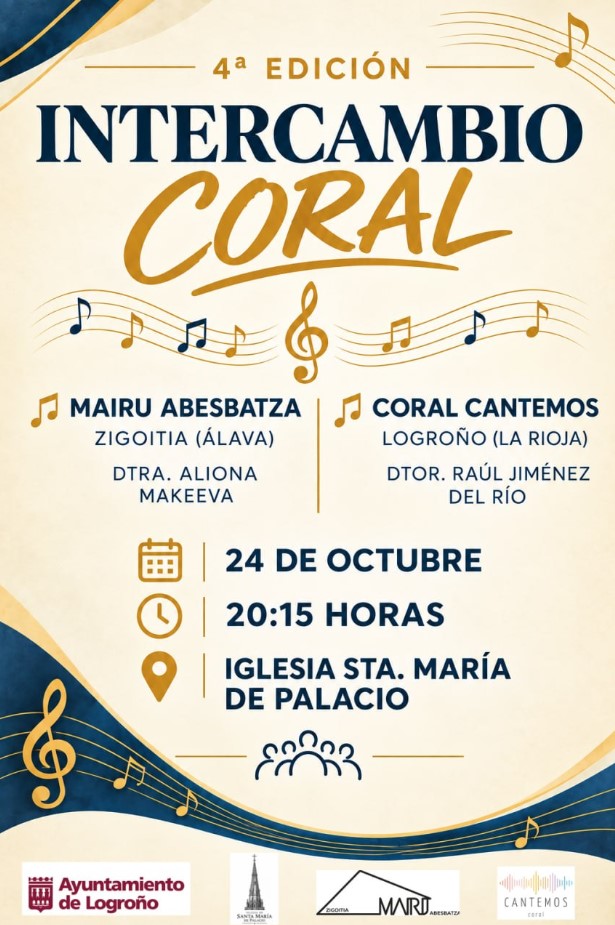Concierto del coro «Cantemos» de Logroño y el coro «Mairu Abesbatza» de Zigoitia (Alava)