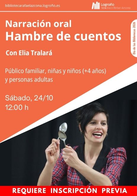 Narración oral: «Hambre de cuentos» (Público infantil)