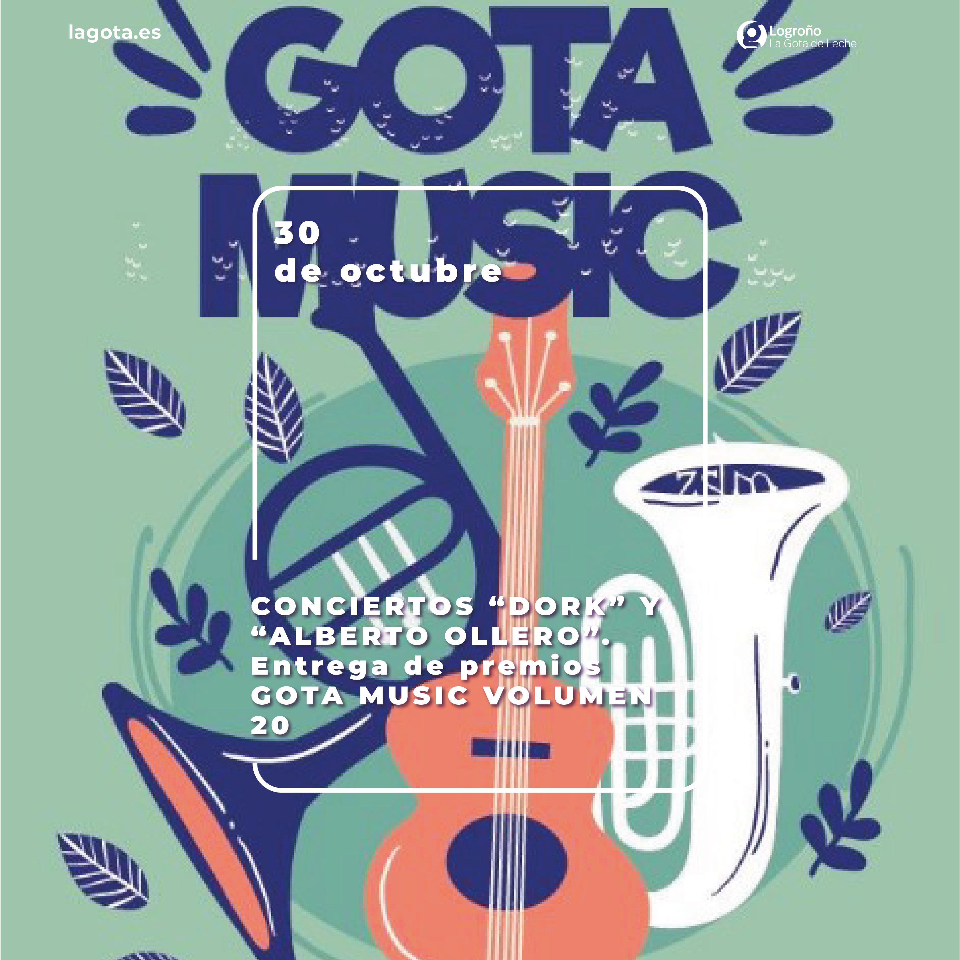 Conciertos «DORK» y «Alberto Ollero» – Entrega de premios GOTA MUSIC Vol. 20